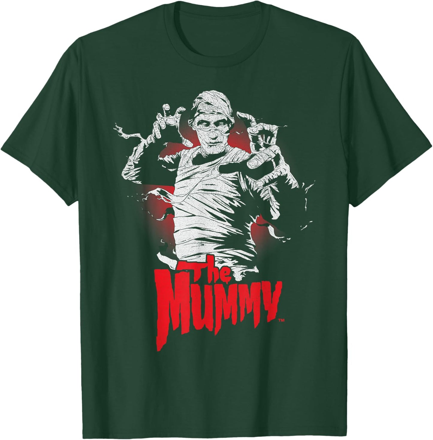 Universal Monsters Distressed The Mummy Portrait Logo T-Shirt - T-Shirt | Forest