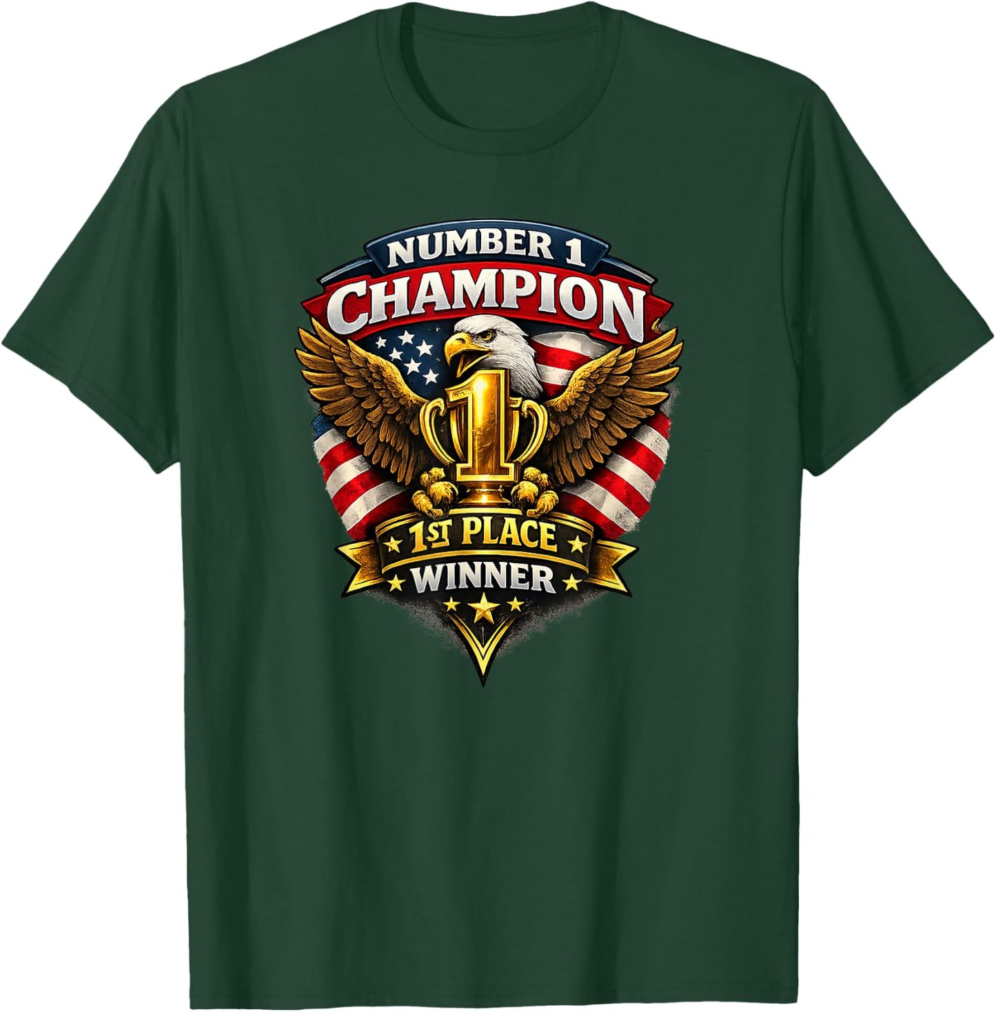 Number 1 Champion, Team, Winner T-Shirt - T-Shirt | Forest