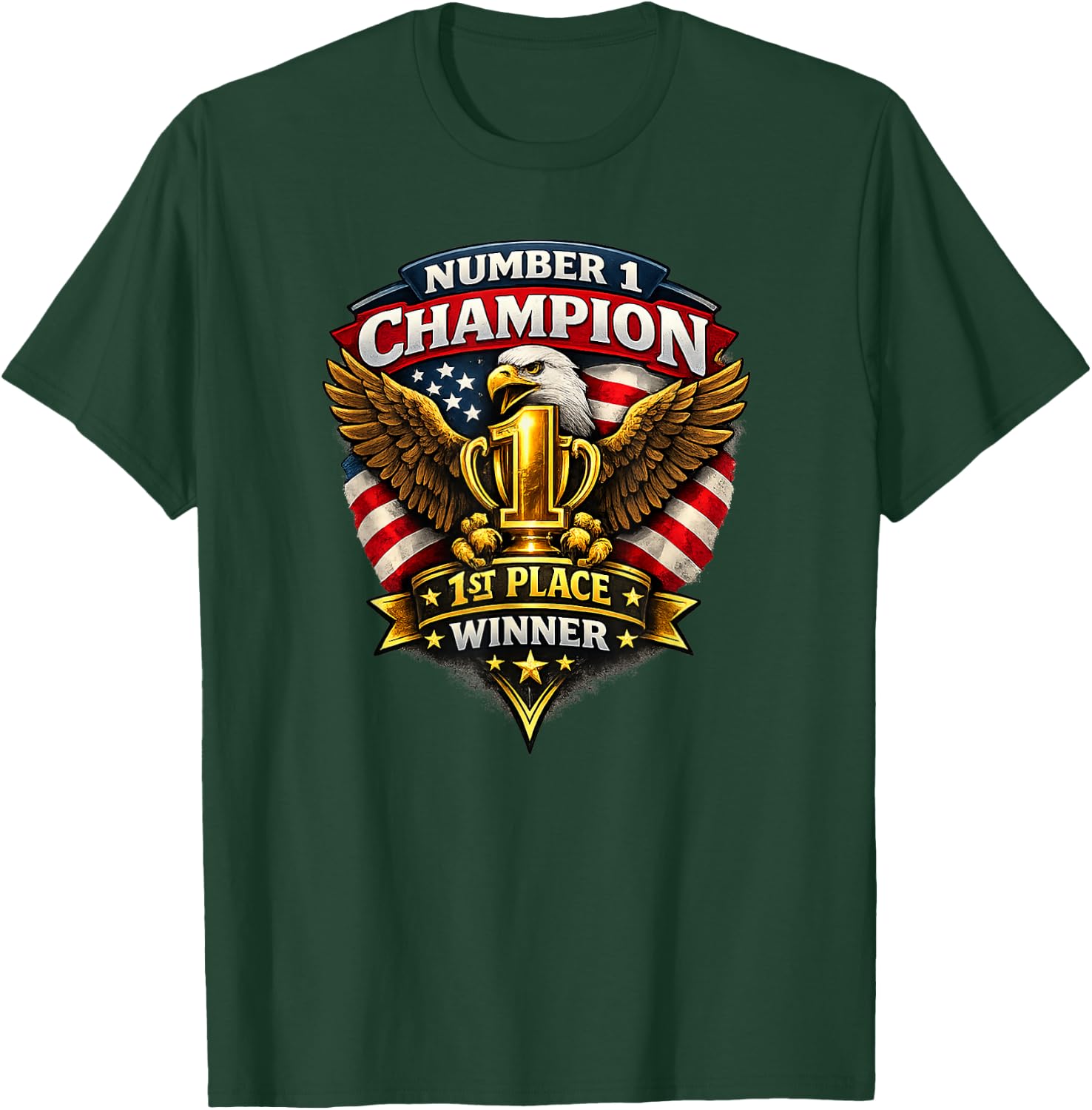 Number 1 Champion, Team, Winner T-Shirt - T-Shirt | Forest