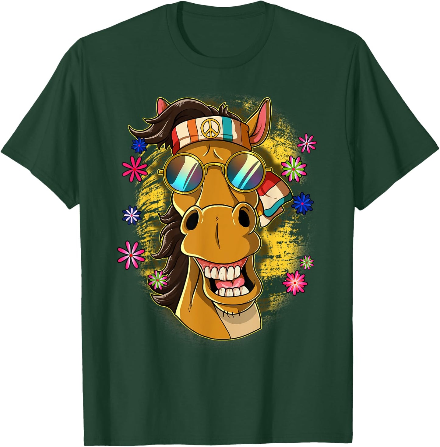 60s 70s Groovy Hippie Costume, black T-Shirt - T-Shirt | Forest