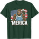 America Bigfoot Patriotic USA Eagle Sasquatch T-Shirt - T-Shirt | Forest