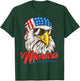 Bald Eagle Merica 80s Mullet Eagle America USA 4th of July Men T-Shirt - T-Shirt | Forest