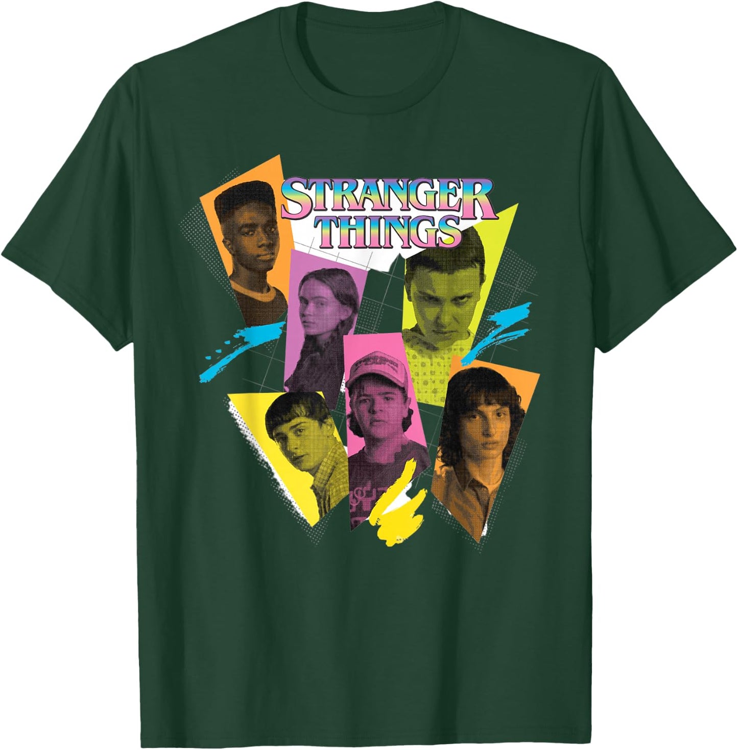 Stranger Things 4 Lucas, Max, Dustin, Eleven, Mike T-Shirt - T-Shirt | Forest