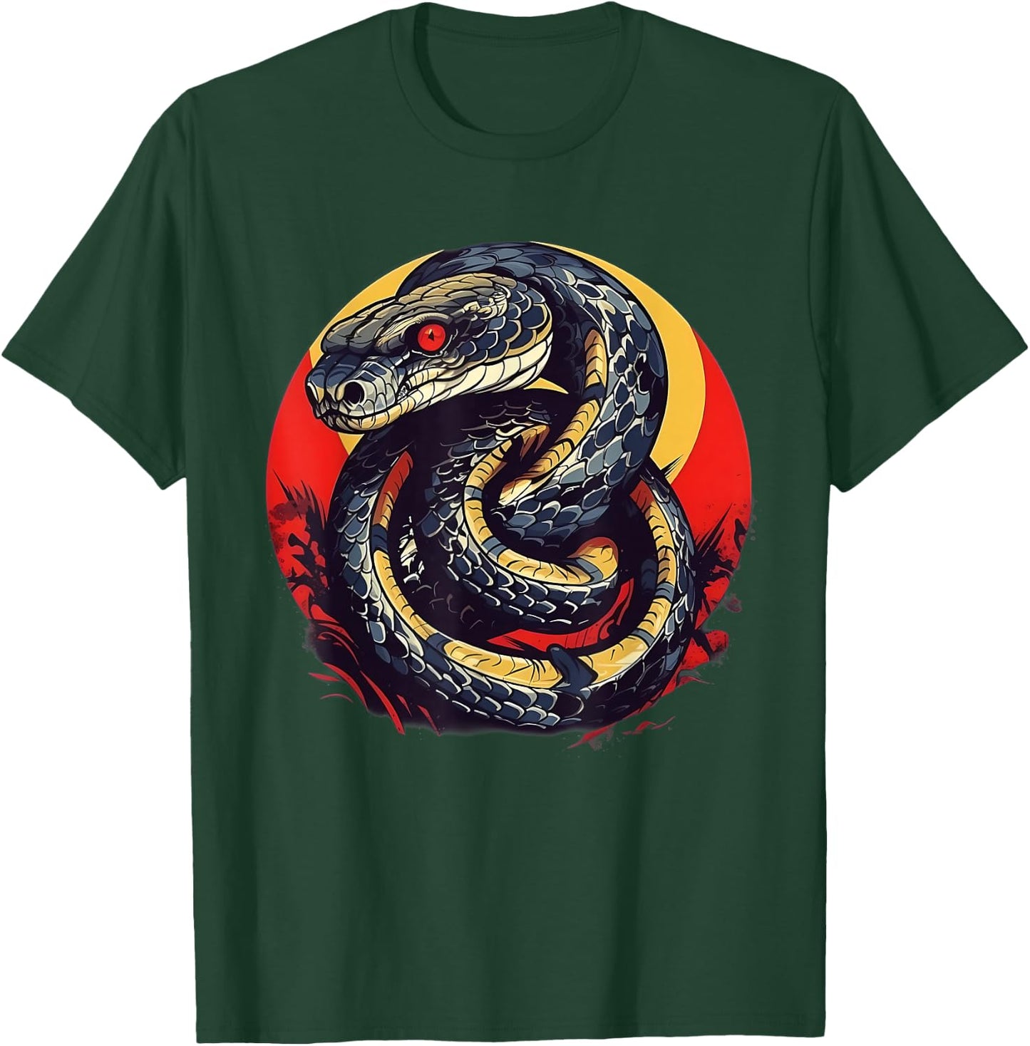 Retro Style King Snake Cobra T-Shirt - T-Shirt | Forest