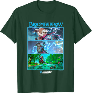 Magic: The Gathering Bloomburrow Panels , Black, S T-Shirt - T-Shirt | Forest