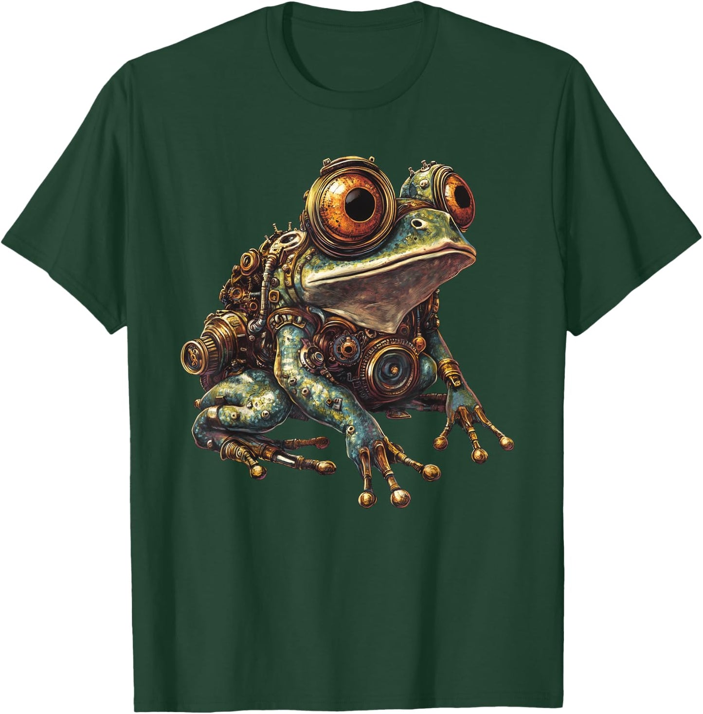 Steampunk Frog Art T-Shirt - T-Shirt | Forest