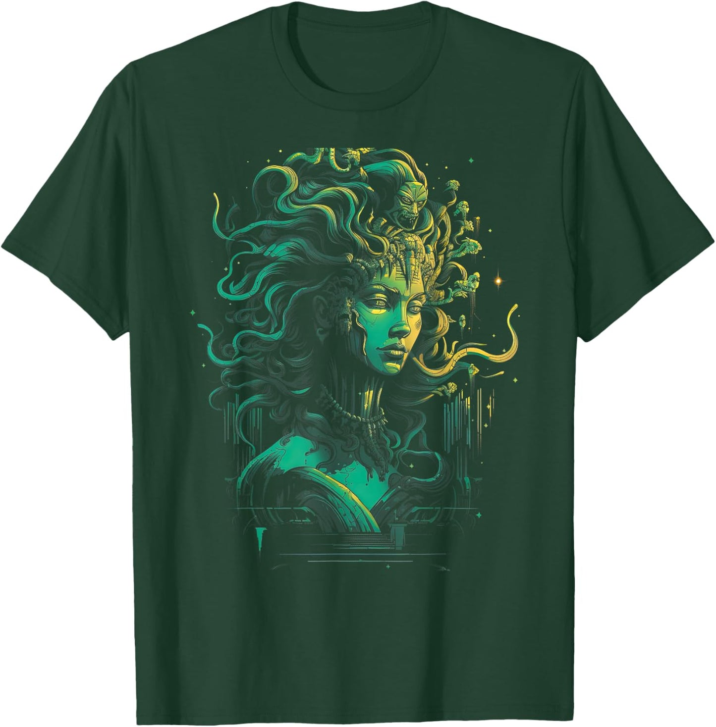 Medusa Snakes Monster Petrification Ancient T-Shirt - T-Shirt | Forest