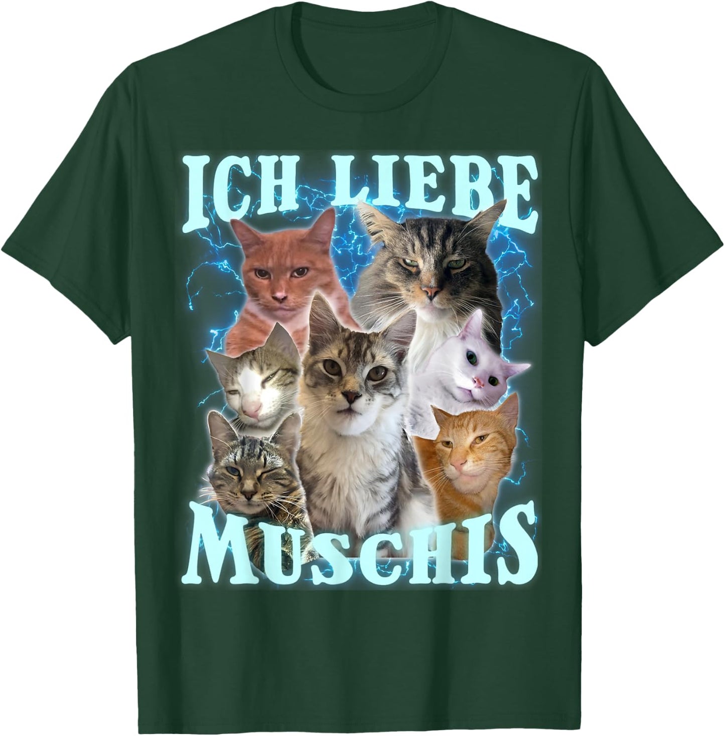 with German Text "Ich Liebe Musch, black T-Shirt - T-Shirt | Forest