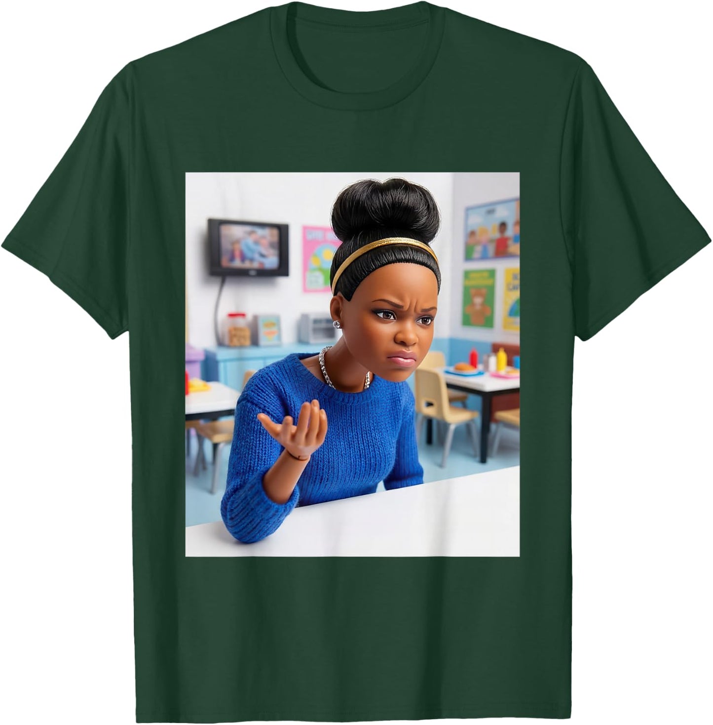 Schwarzes Puppen Humor Lustig Meme Doll Face T-Shirt - T-Shirt | Forest