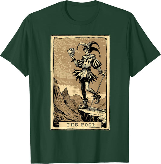 Tarot Card Shirt Jester The Fool Major Arcana Tarot Card T-Shirt - T-Shirt | Forest
