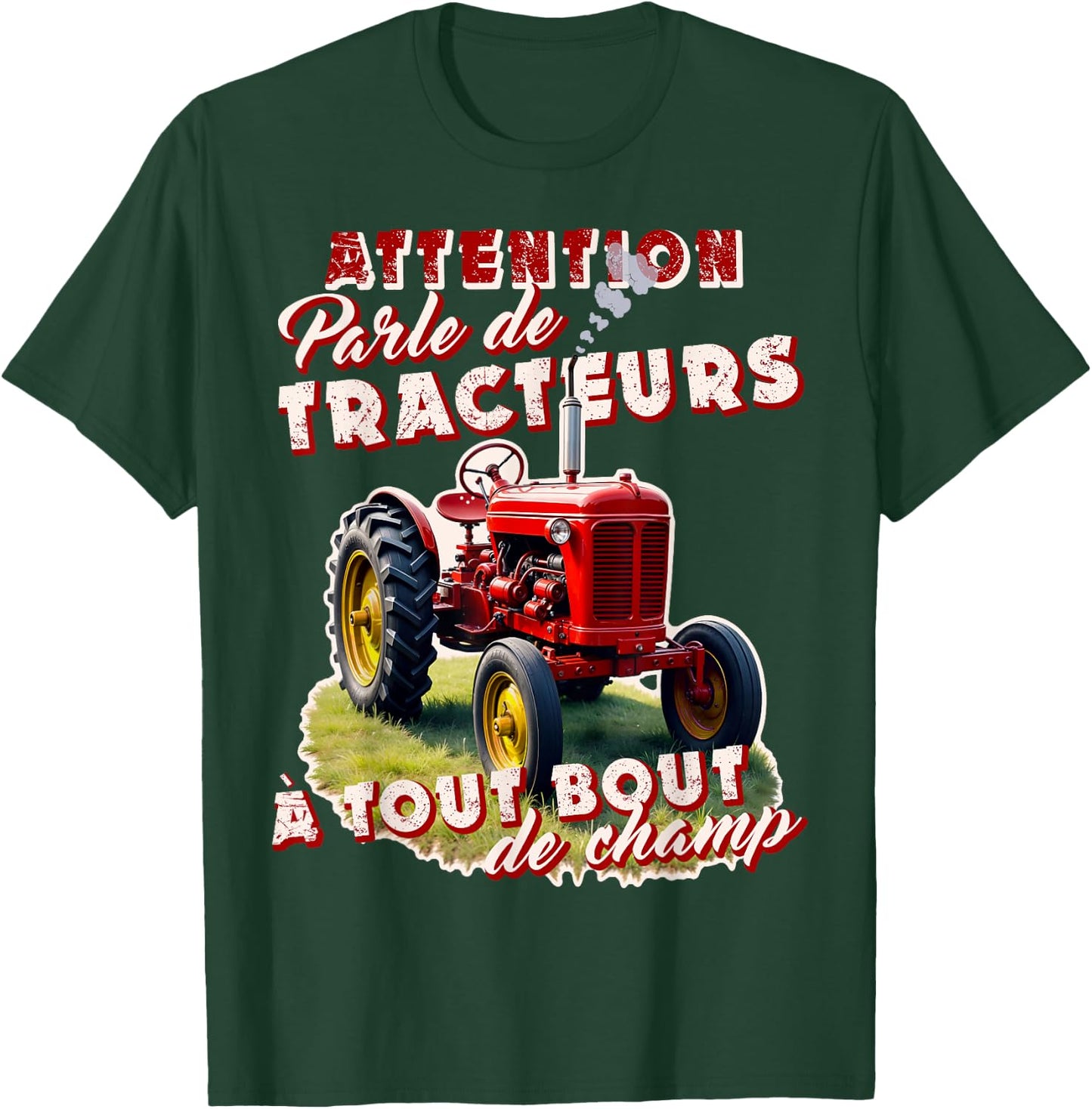 Tractor Farmer Gift Tractor Old Humorous , Black, S T-Shirt - T-Shirt | Forest