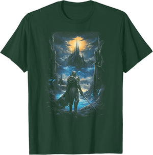 Medivival Knight Dark Dragon Epic Sorcery Gothic Fantasy Castle Magic Fairytale Mythical - -Adults, -Kids - Black - Small - - Short Sleeve - Machine Wash T-Shirt - T-Shirt | Forest