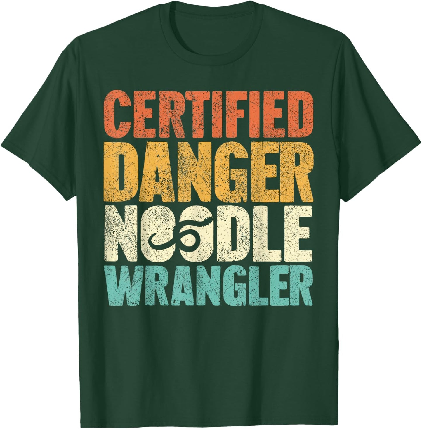 Certified Snake Handler - Danger Noodle Snake T-Shirt - T-Shirt | Forest