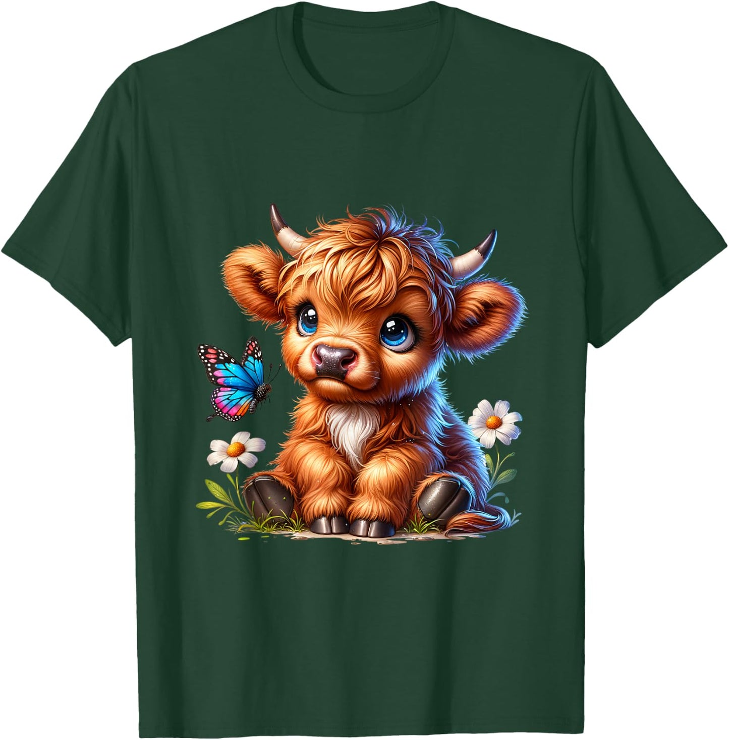 Cow, Scottish Highland Cow, Western Wear, Highland Cow T-Shirt - T-Shirt | Forest