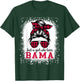 BAMA ALABAMA Women Girls Messy Bun Hair, Alabama State Pride T-Shirt - T-Shirt | Forest