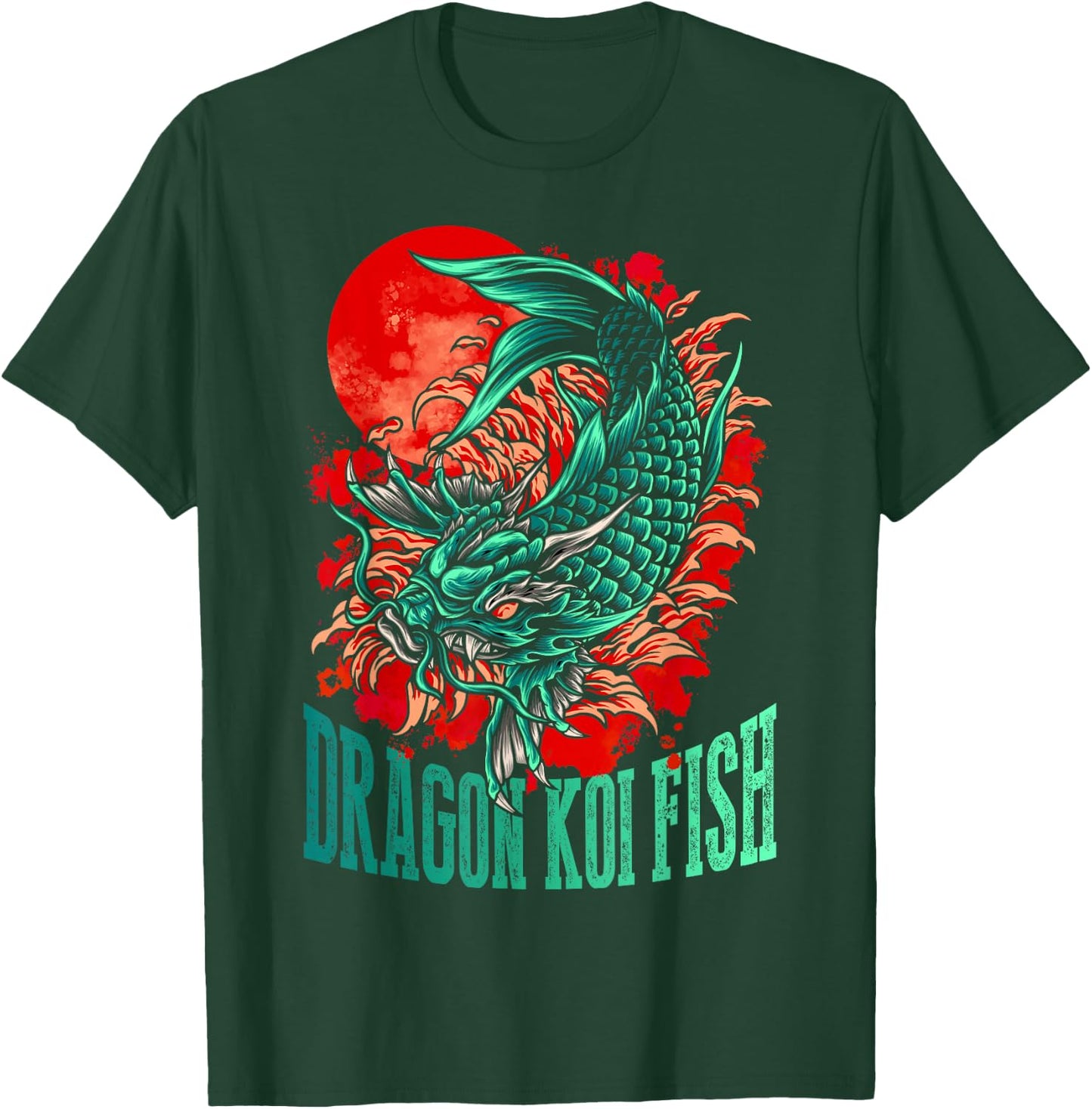 Dragon Koi Fish T-Shirt - T-Shirt | Forest