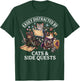 Easily Distracted by Cats Side Quests Funny Gamer RPG T-Shirt - T-Shirt | Forest