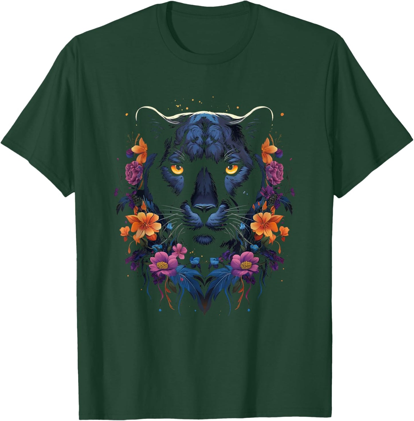 Panther with beautiful eyes black panthers T-Shirt - T-Shirt | Forest