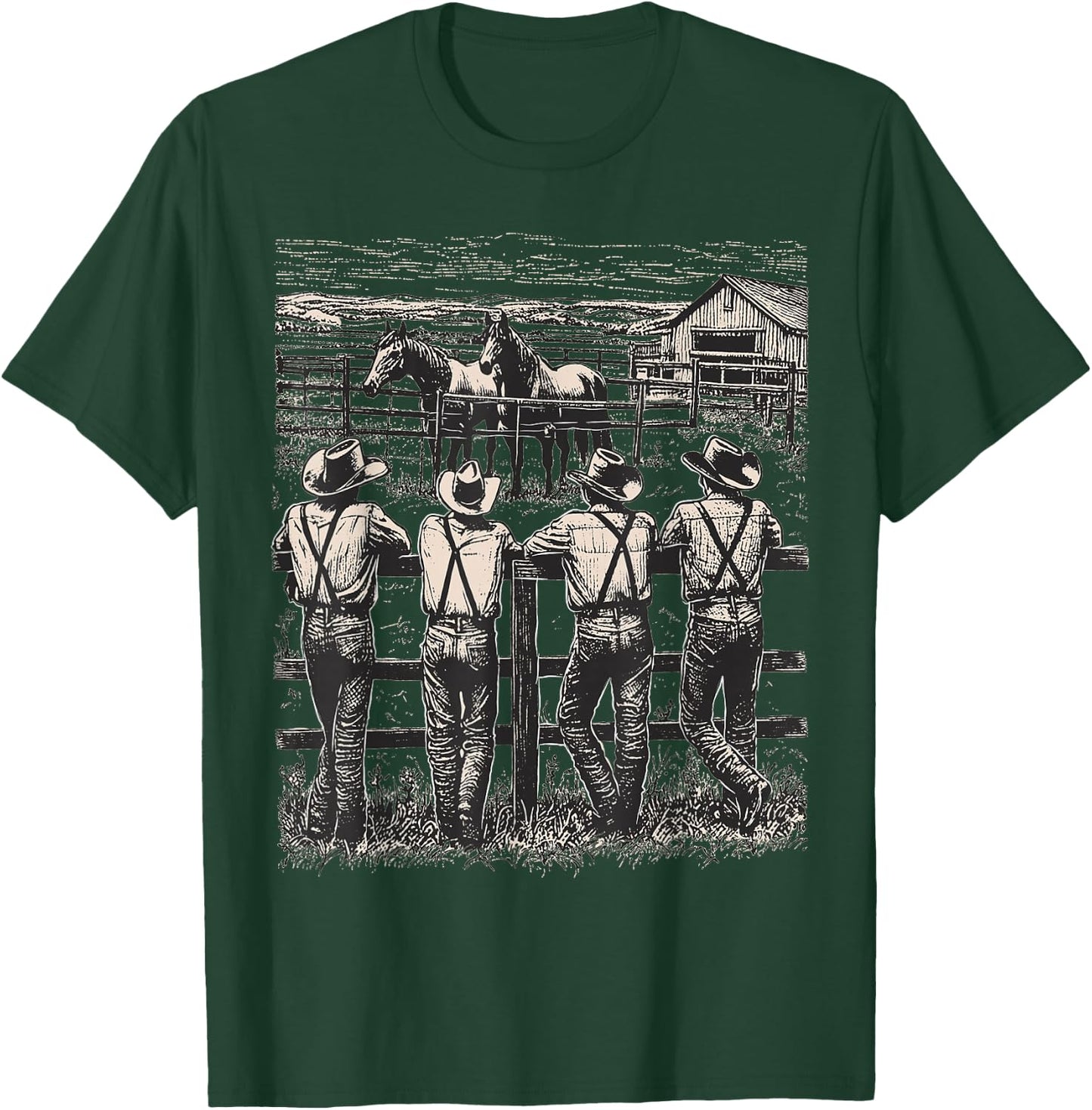 Western Cowboy Howdy Rodeo Team Southern Vintage Herren & Damen T-Shirt - T-Shirt | Forest