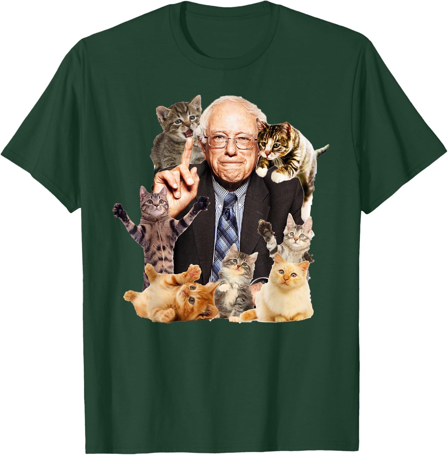 Bernie and Cats - Feel the Purr T-Shirt - T-Shirt | Forest