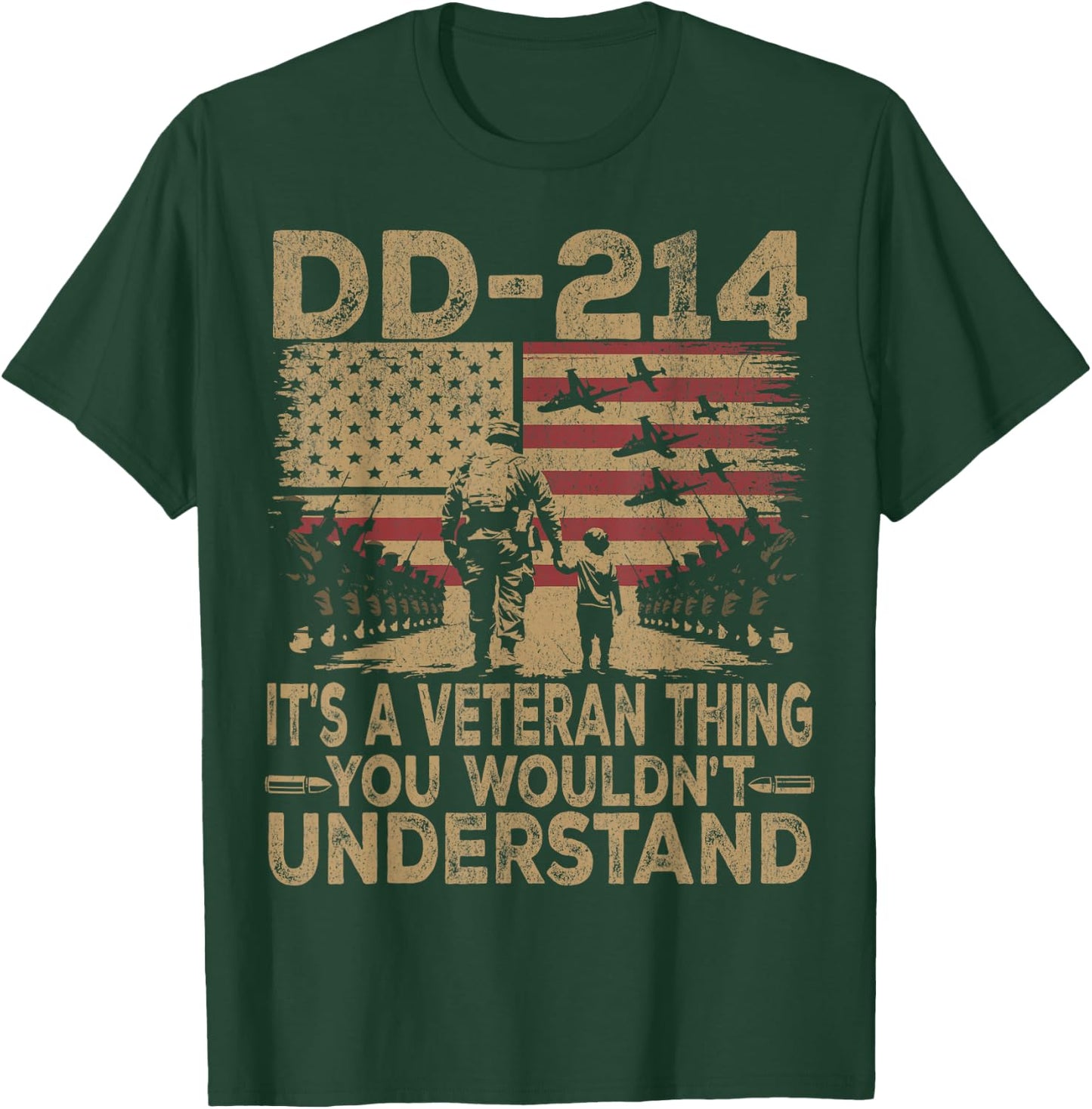 DD-214 It's A Veteran Thing You Wouldn't Understand Memorial T-Shirt - T-Shirt | Forest