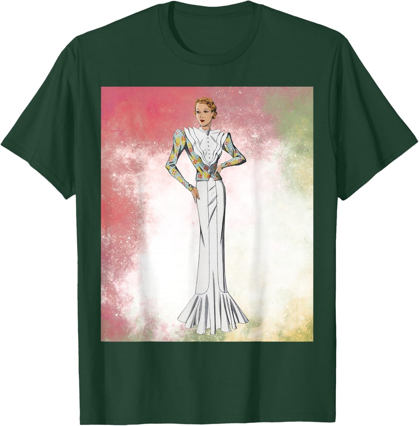 Vintage 1930's Fashion Design T-Shirt - T-Shirt | Forest