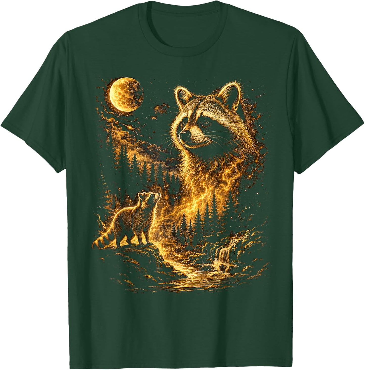 Cute Raccoon Boys Men Vintage Trash Panda Animal T-Shirt - T-Shirt | Forest
