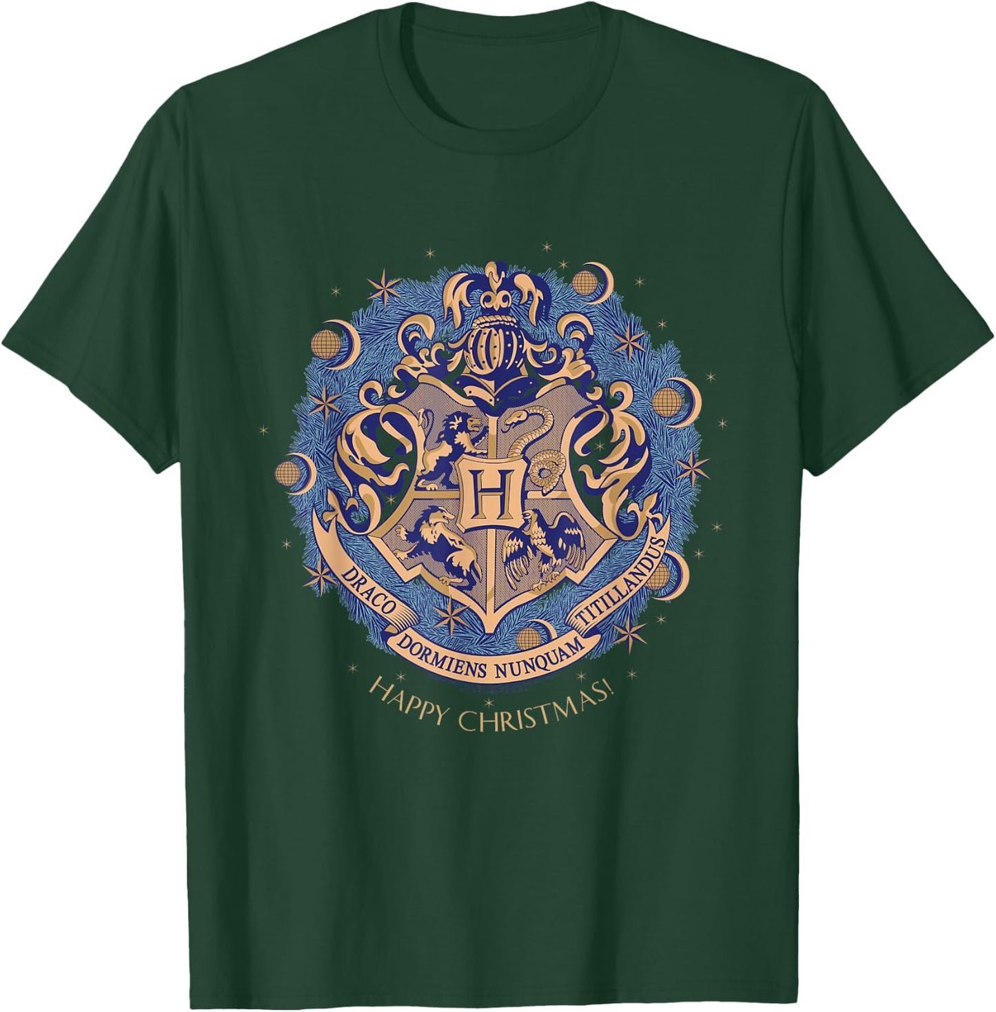 Harry Potter Happy Christmas from Hogwarts Christmas T-Shirt - T-Shirt | Forest