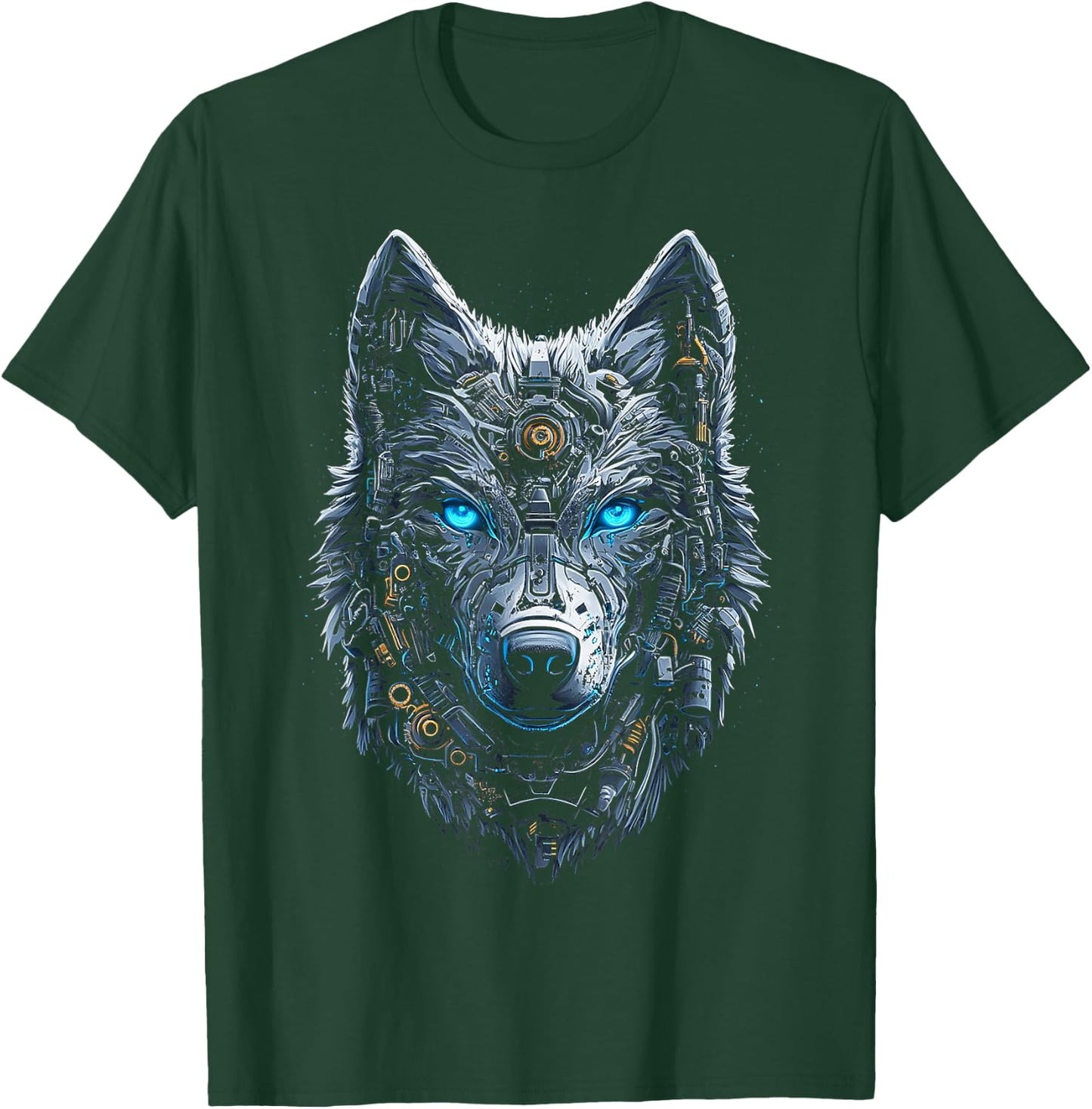 Wolf Animal Graphic Blue Eyes Art Wolf T-Shirt - T-Shirt | Forest