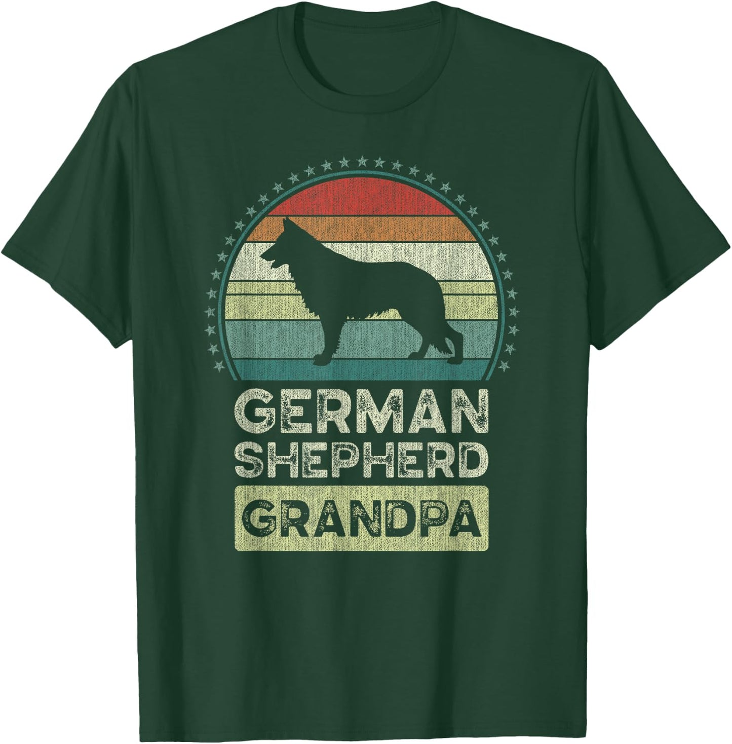 German Shepherd Grandpa, Father's Day, Grandfather T-Shirt - T-Shirt | Forest
