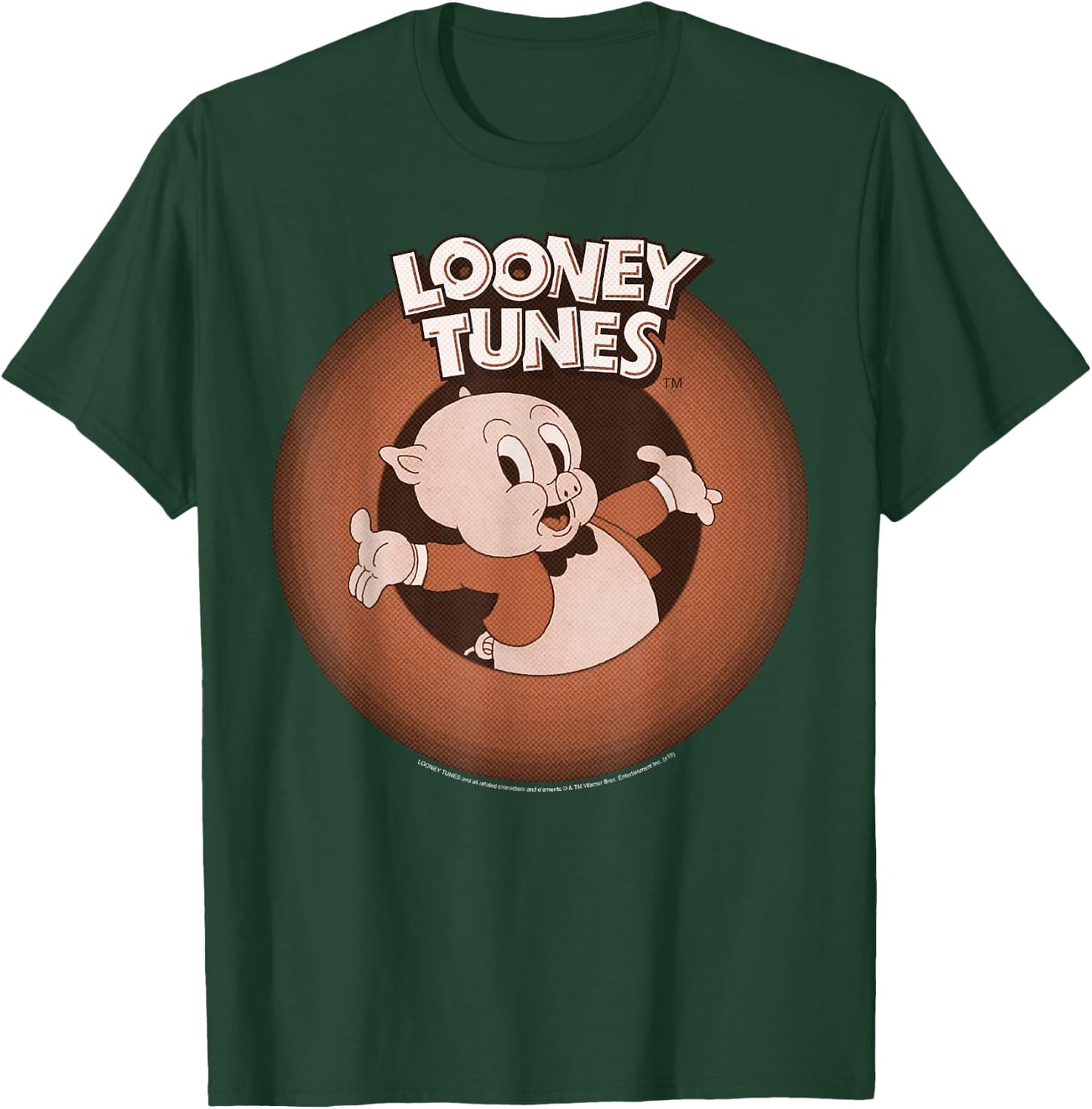 Looney Tunes Porky Pig Classic Logo Portrait T-Shirt - T-Shirt | Forest