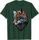Wolf Porträt Blaue Augen Tierdruck Kunst Wolf T-Shirt - T-Shirt | Forest