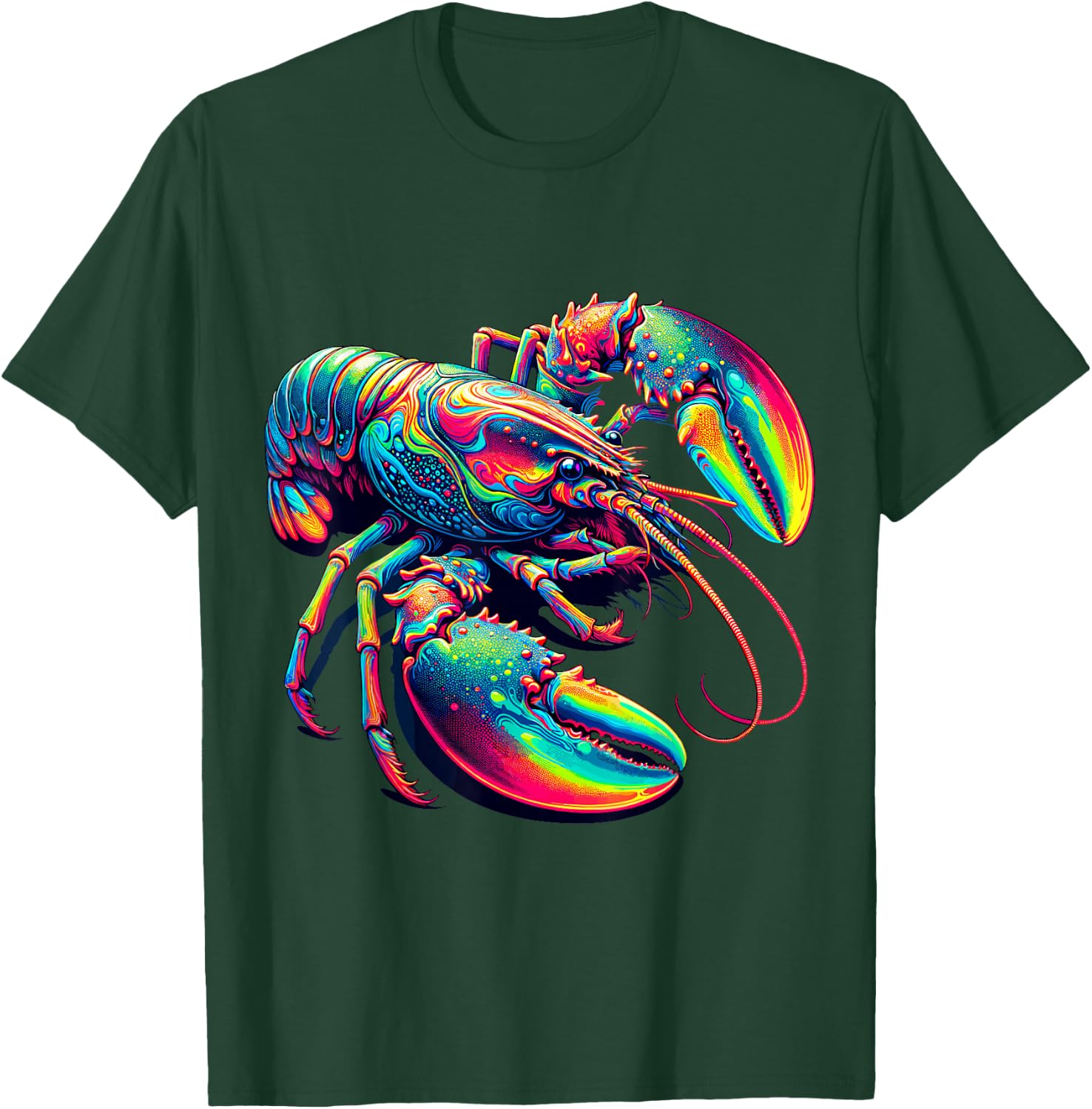 Paint Art Lobster Lobsters T-Shirt - T-Shirt | Forest