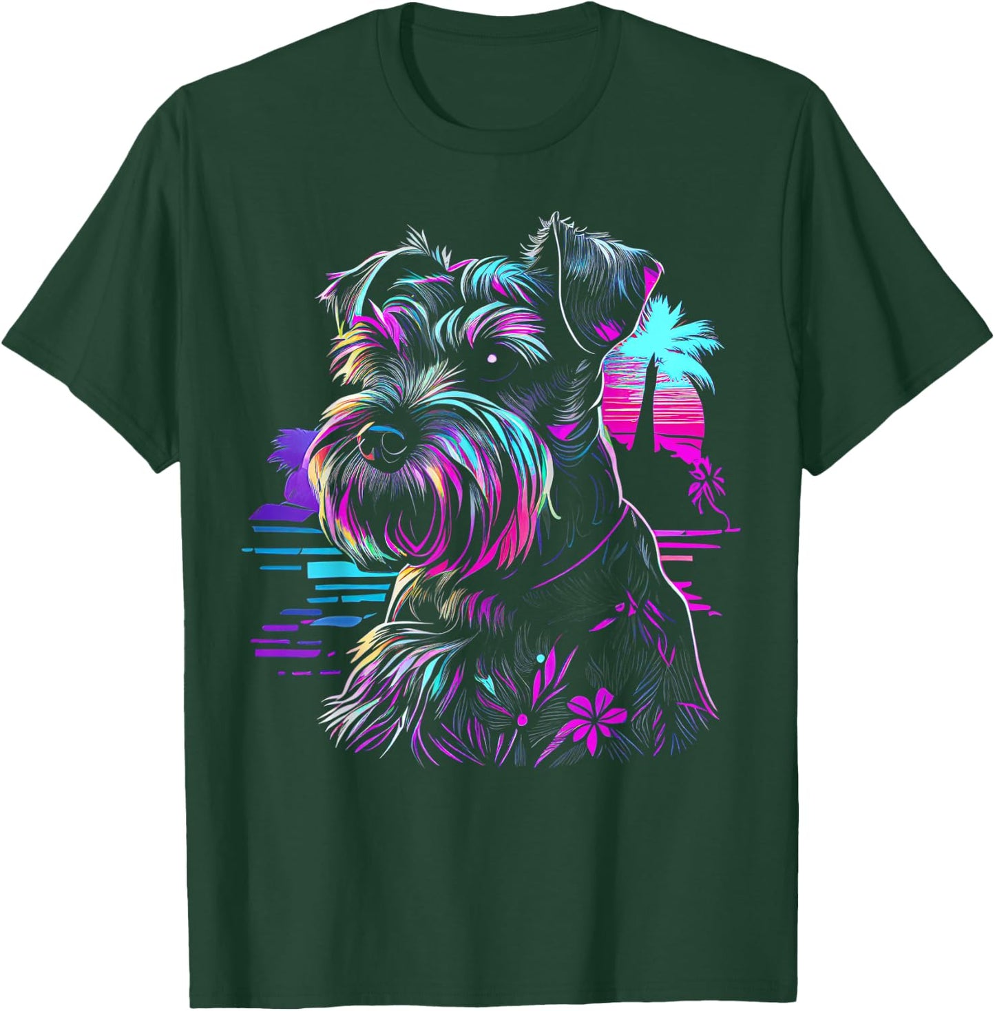 Miniature Schnauzer dog art Miniature Schnauzer T-Shirt - T-Shirt | Forest