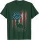 Deer Hunting American Flag Whitetail Buck Antlers Hunter Men T-Shirt - T-Shirt | Forest