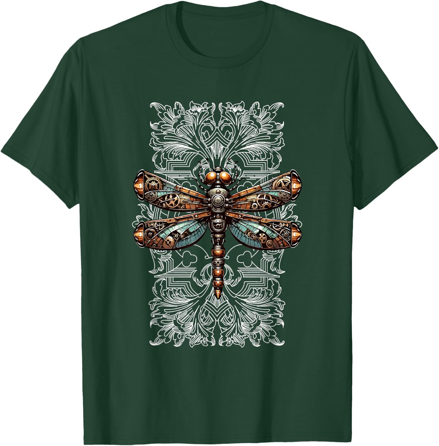 Steampunk Dragonfly Victorian Art Mechanical Steam Punk T-Shirt - T-Shirt | Forest