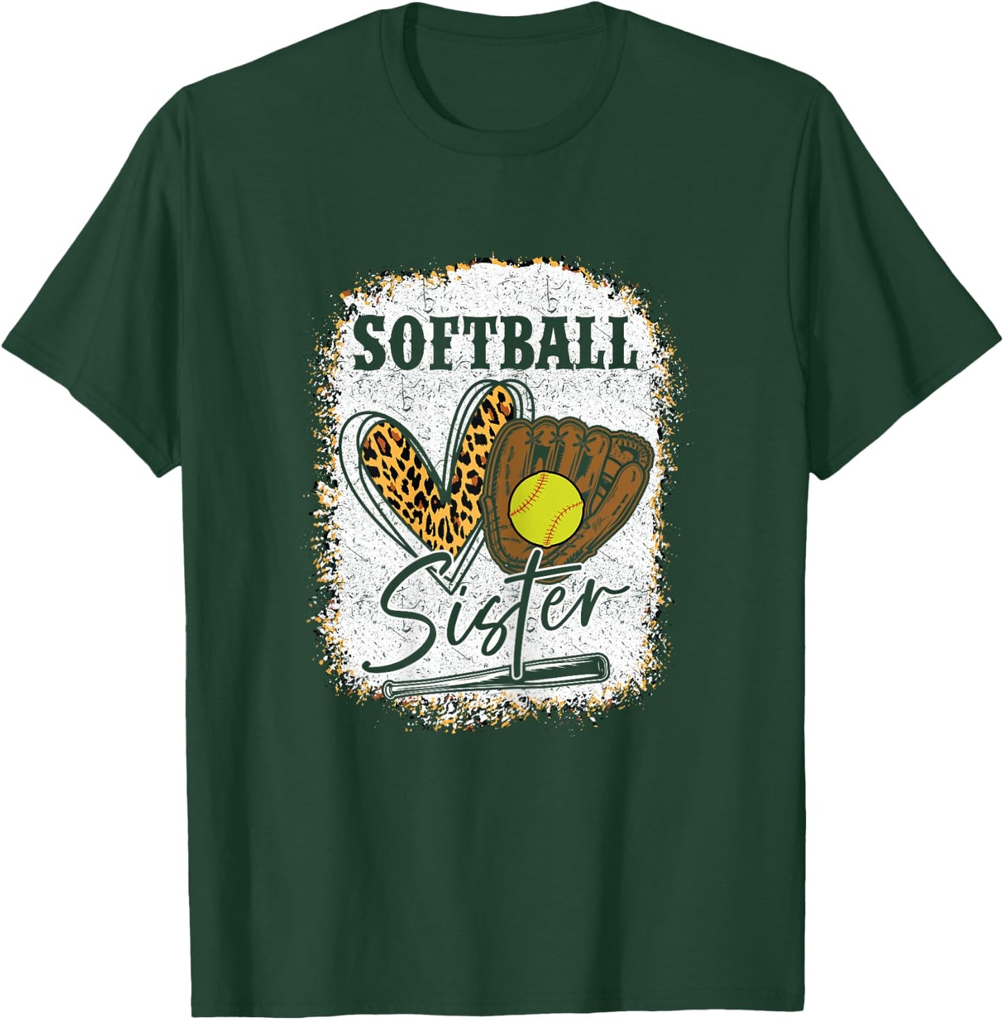 Softball Shirt Girls Softball Sister T-Shirt - T-Shirt | Forest