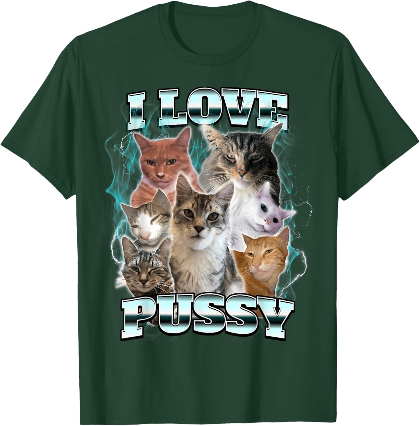 I Love Pussy , black T-Shirt - T-Shirt | Forest