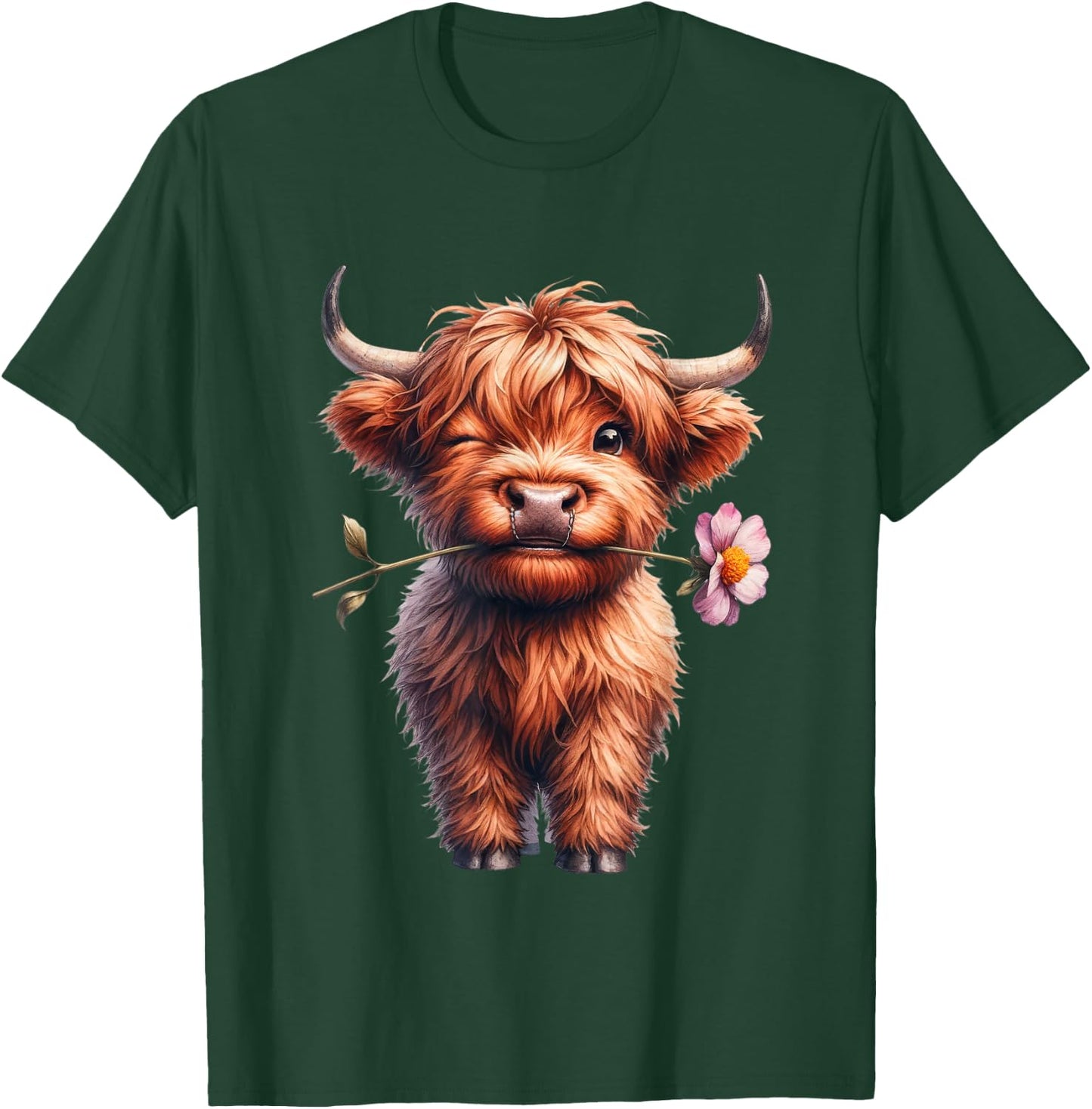 Cow, Scottish Highland Cow, Western Wear, Highland Cow T-Shirt - T-Shirt | Forest