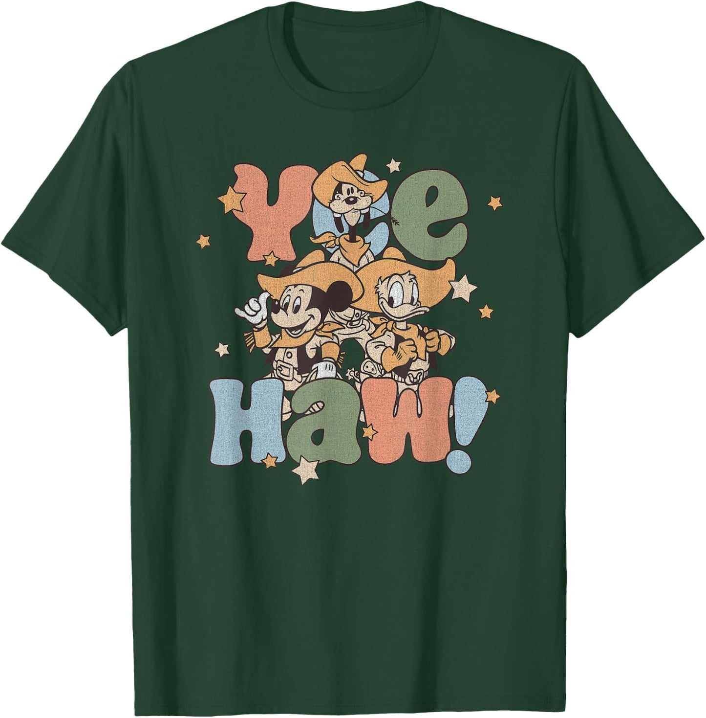 Disney Mickey & Friends 4th Of July Yee Haw! Group Shot T-Shirt - T-Shirt | Forest