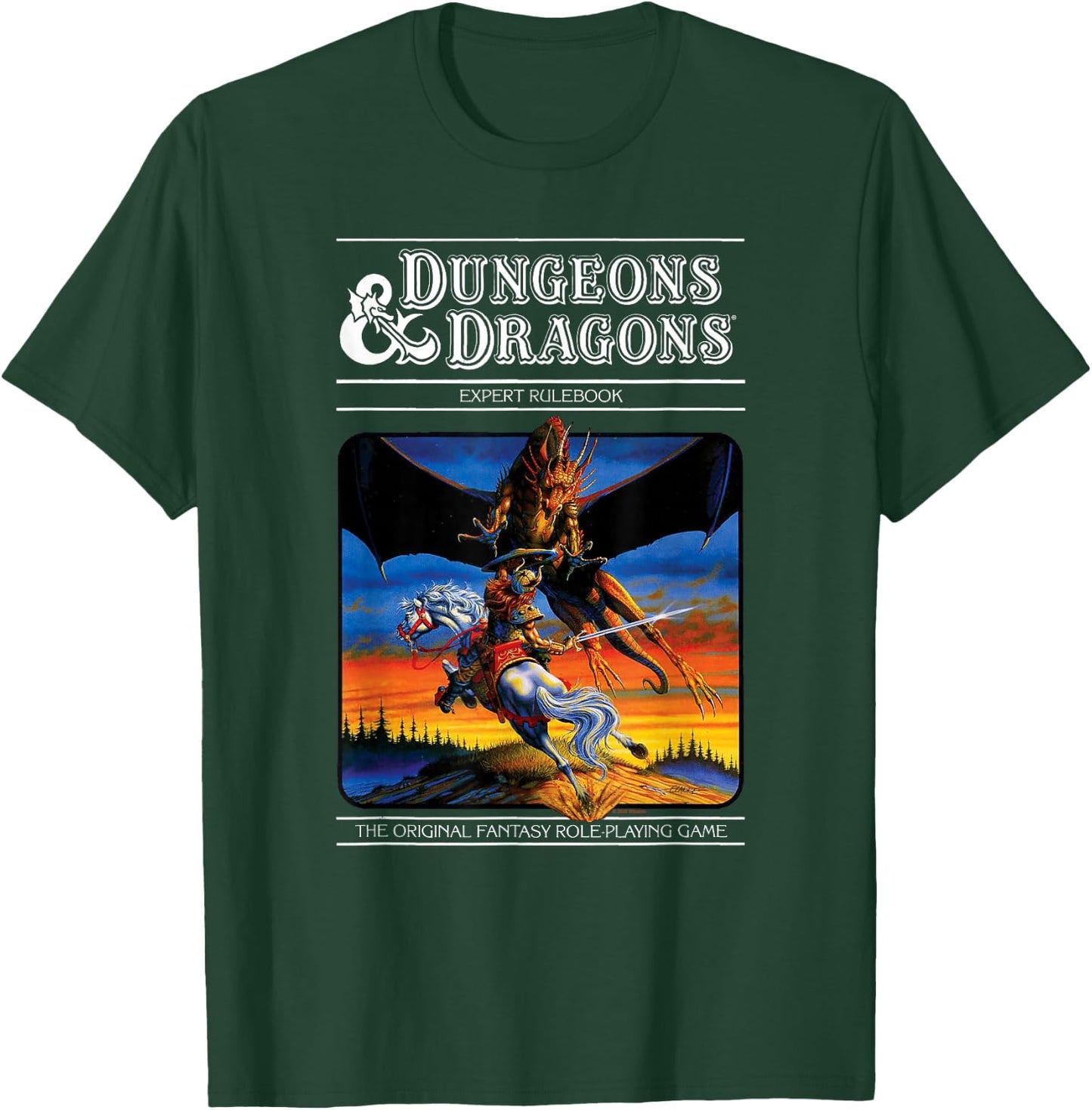 Dungeons & Dragons Vintage Expert Rulebook , black T-Shirt - T-Shirt | Forest