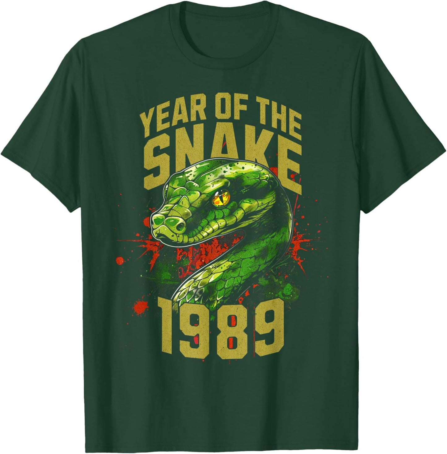 Born in 1989 Year of the Snake Chinese Zodiac Sign T-Shirt - T-Shirt | Forest
