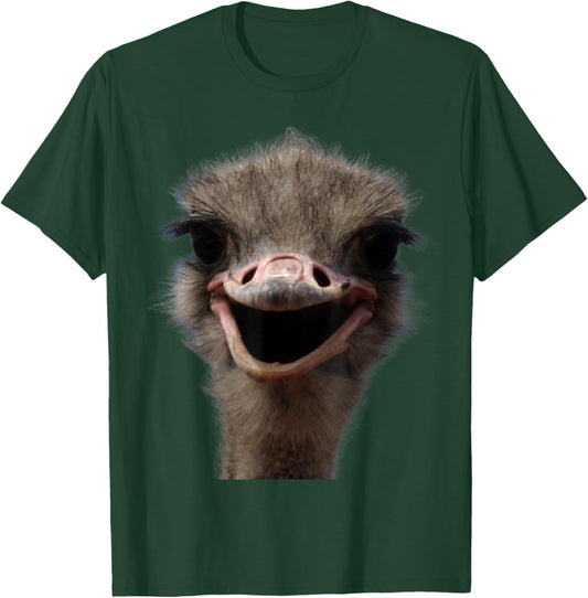Funny Ostrich Head, Safari Bird Lover Funny Ostrich T-Shirt - T-Shirt | Forest