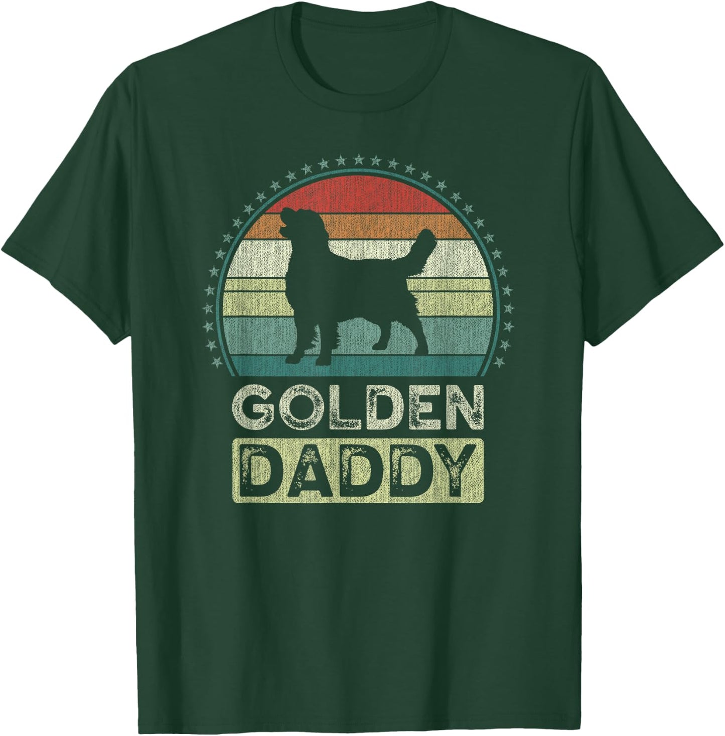 Golden Daddy, Father's Day, Golden Retriever Dad T-Shirt - T-Shirt | Forest