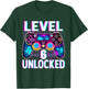 Kids Level 6 Unlocked Shirt Funny Video Gamer Geek 6th Birthday T-Shirt - T-Shirt | Forest