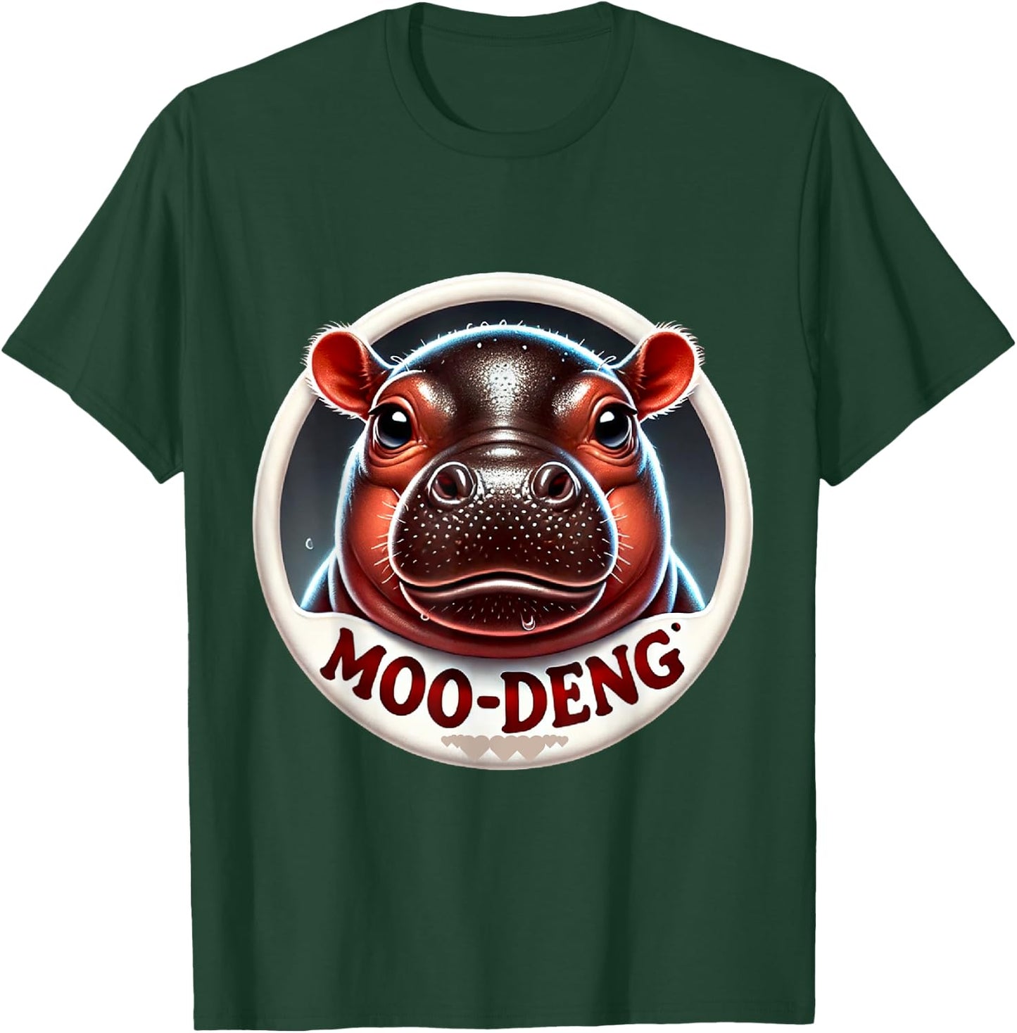Moo Deng Hippo Funny Halloween Costume T-Shirt - T-Shirt | Forest