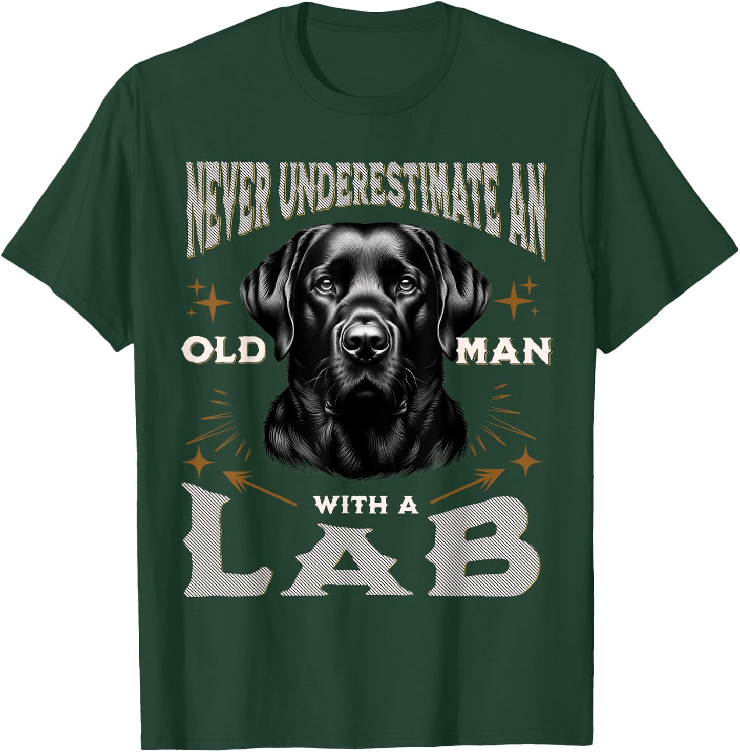 Funny Labrador Retriever Design Dad Grandpa Lab Fan T-Shirt - T-Shirt | Forest