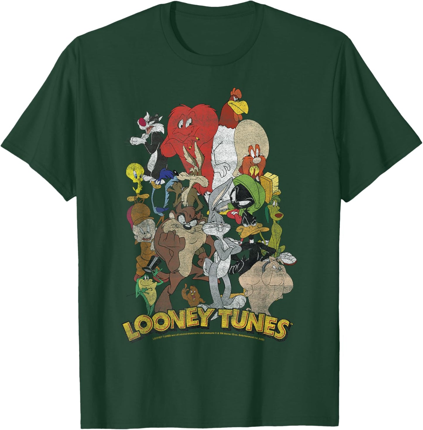 Looney Tunes Character Stack Group Shot T-Shirt - T-Shirt | Forest