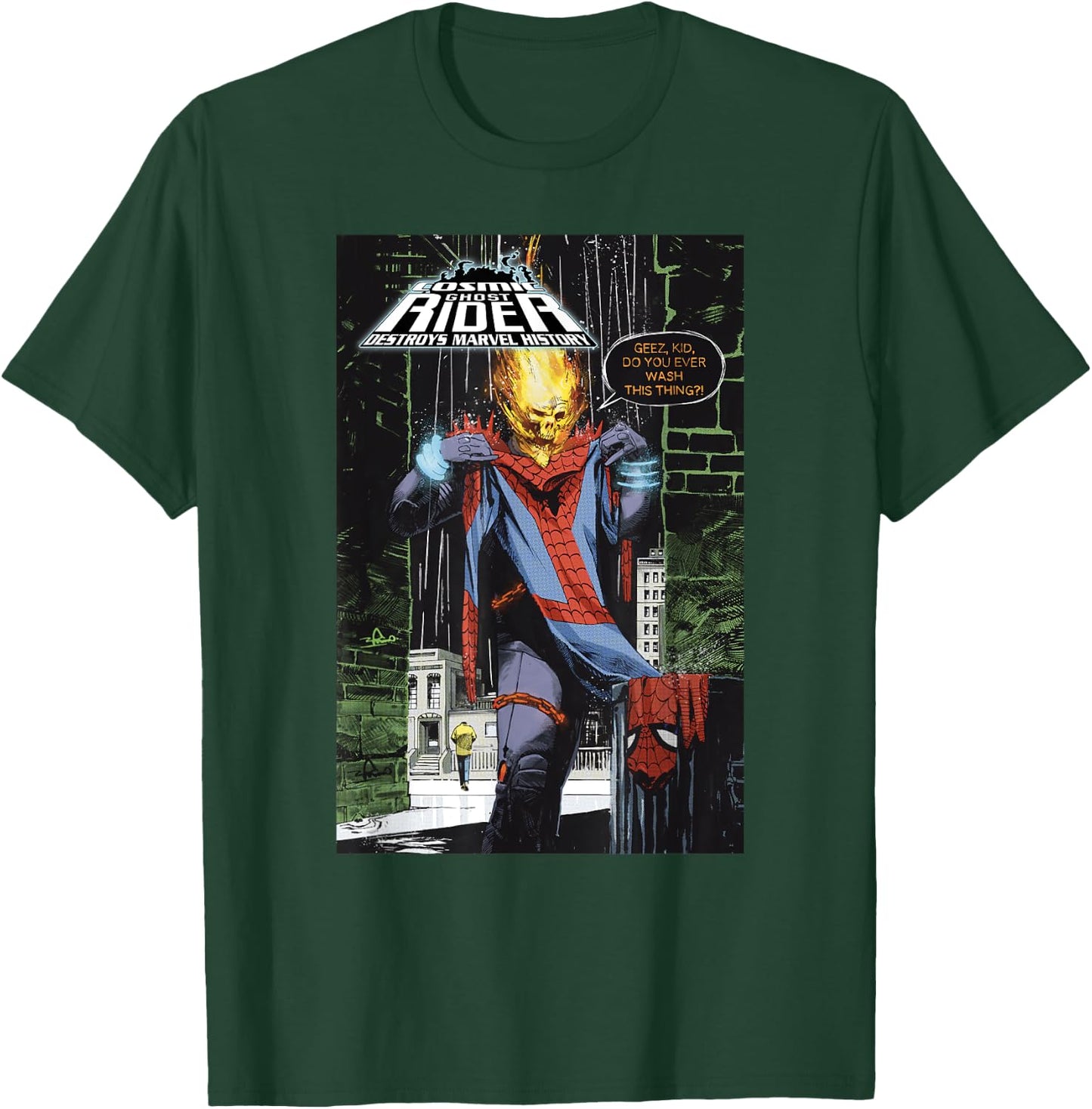 Marvel Cosmic Ghost Rider Comic Cover, Black, S T-Shirt - T-Shirt | Forest