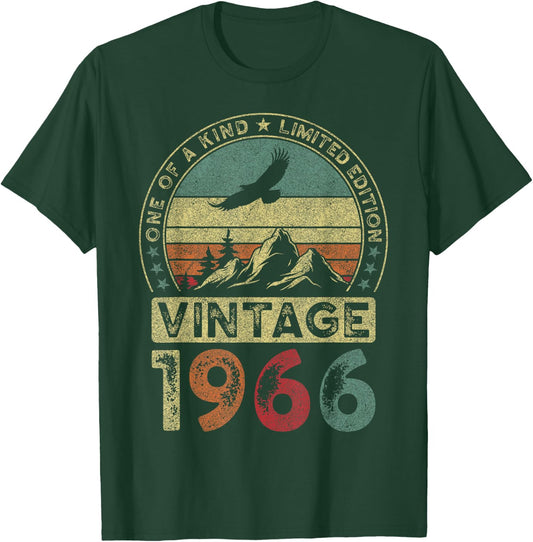 Vintage 1966 Limited Edition 58th Birthday 58 Years , black T-Shirt - T-Shirt | Forest